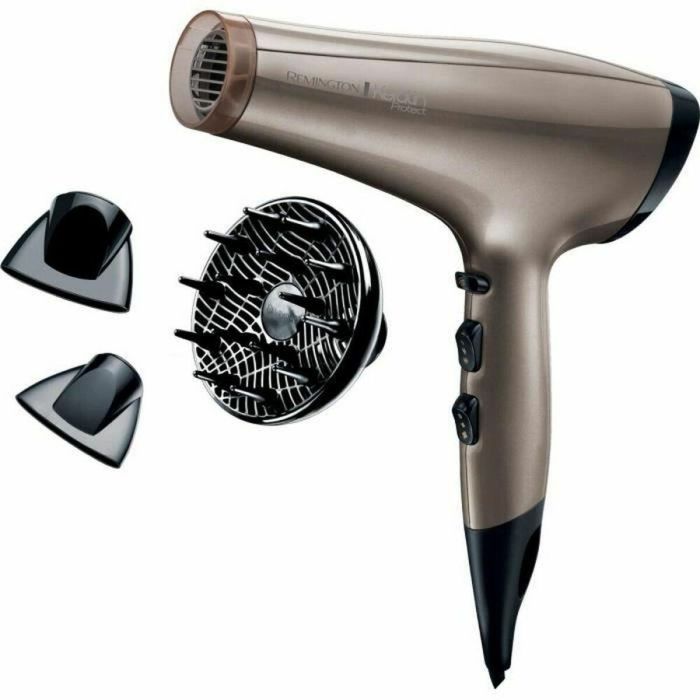 Remington AC8002 Secador de Pelo Profesional Keratin Protect, Iónico, 2200W, Motor AC, con Difusor y 2 Concentradores