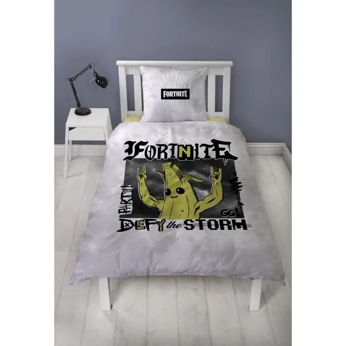 Fortnite Juego de Cama Reversible Plátano Microfibra Funda Nórdica 140 x 200 cm Funda Almohada 63 x 63 cm 4