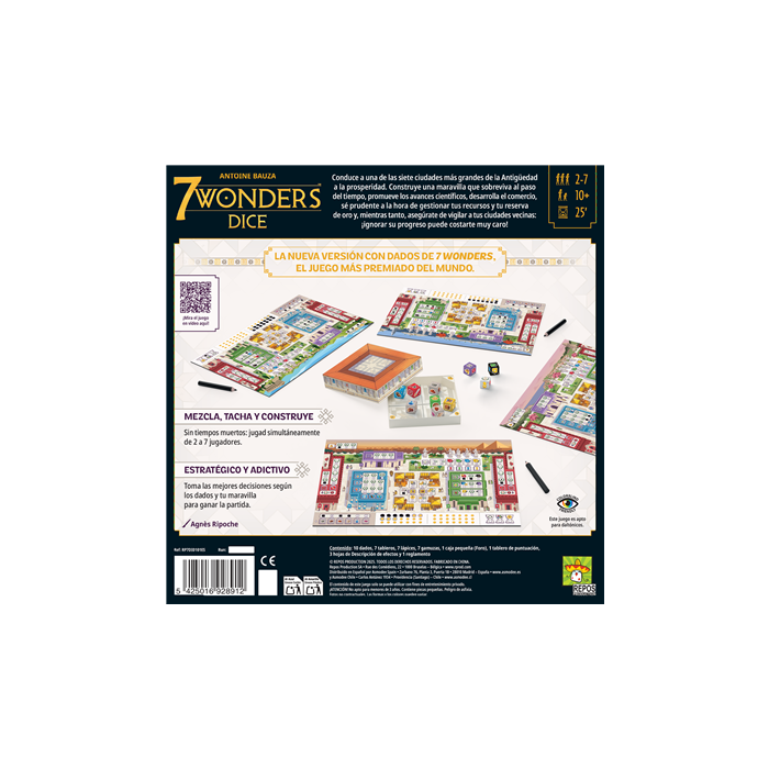 Juego Mesa 7 Wonders Dice 3 Juego Mesa 7 Wonders Dice 3