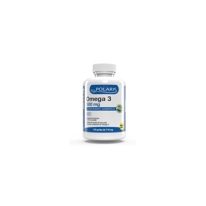 POLARIS Omega 3 500 mg, 150 Perlas, Aceite de Pescado Salvaje EPA/DHA, Corazón, Sin Gluten, Sin Lactosa