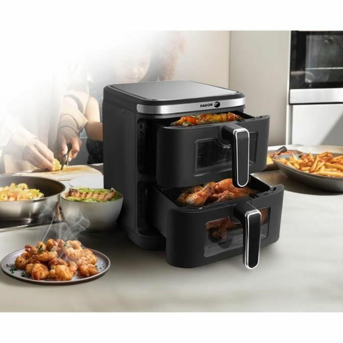 Freidora sin aceite FAGOR - Airfryer FGD11 - Capacidad 11L - Doble depósito 5,5 L - 12 programas de cocción - 2800W 1