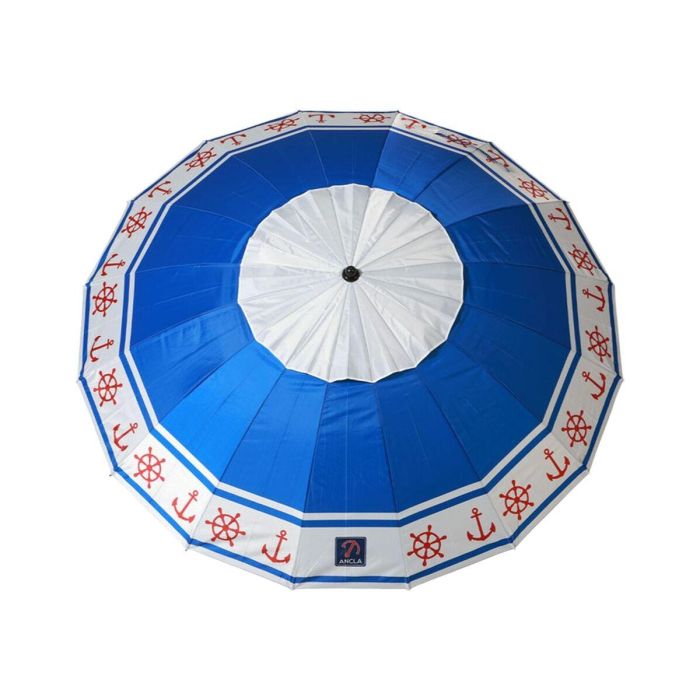 Atosa Sombrilla de Playa de Aluminio Orientable UPF 50+ Azul 220 cm