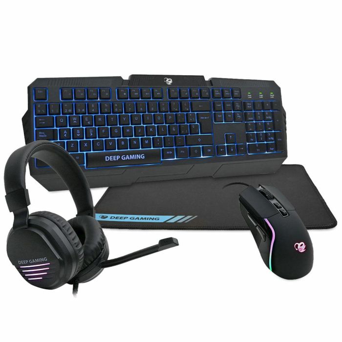 Pack Gaming DeepGaming Negro Qwerty Español