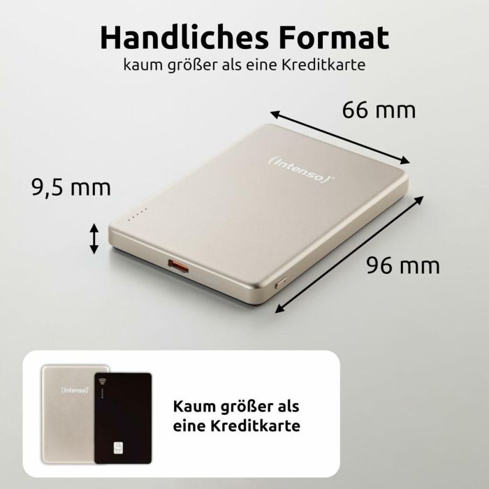 Intenso MW5000 7344021 Powerbank MagSafe 5000 mAh Inalámbrico Magnético Carga Rápida USB-C 20W Champán para iPhone 3 Intenso MW5000 7344021 Powerbank MagSafe 5000 mAh Inalámbrico Magnético Carga Rápida USB-C 20W Champán para iPhone 3