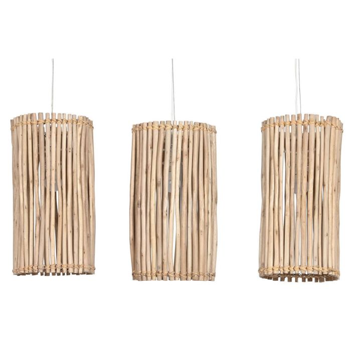 Lampara Techo Tropical DKD Home Decor Blanco Natural 20 x 40 x 20 cm 5 Lampara Techo Tropical DKD Home Decor Blanco Natural 20 x 40 x 20 cm 5