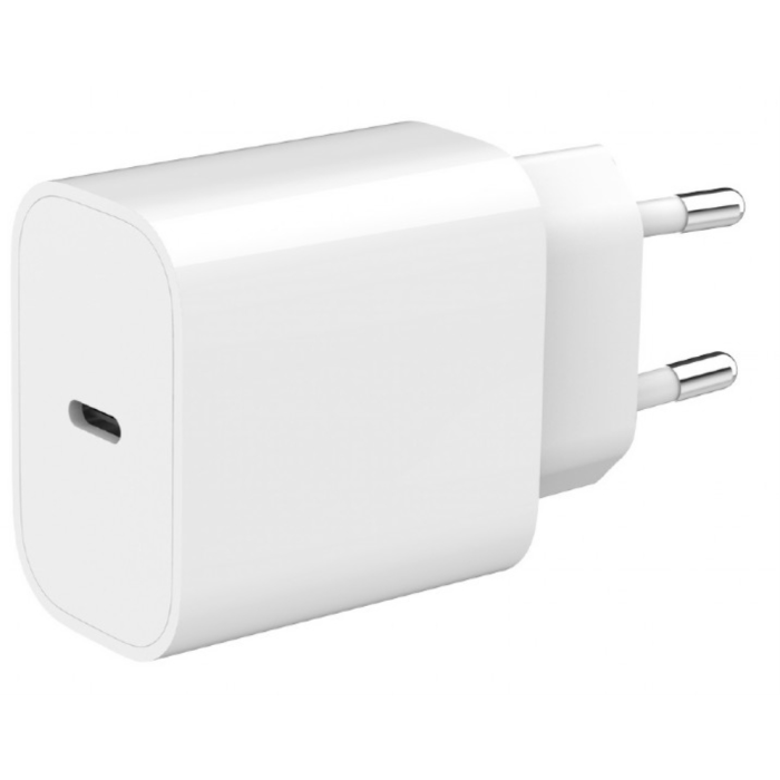 Gembird TA-UC-PD20-01-W Cargador de Pared USB-C Power Delivery 20W para Smartphone, Carga Rápida, Color Blanco