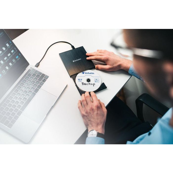 Verbatim 43888 Grabadora Blu-ray Externa Slimline USB 3.1 Tipo C, 4K, Color Negro 2