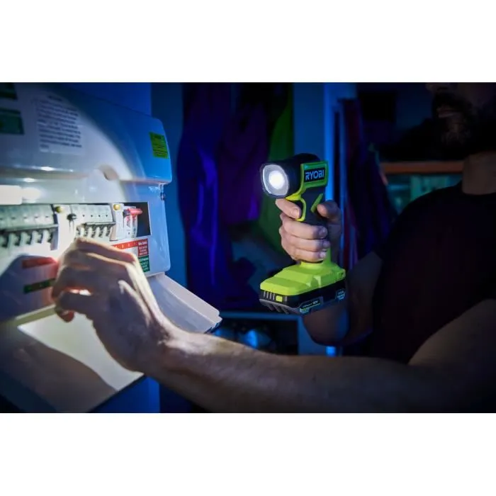 Ryobi RYO4892210198327 Lámpara de antorcha LED 18V - Cabeza ajustable - 280 lúmenes 1 Ryobi RYO4892210198327 Lámpara de antorcha LED 18V - Cabeza ajustable - 280 lúmenes 1