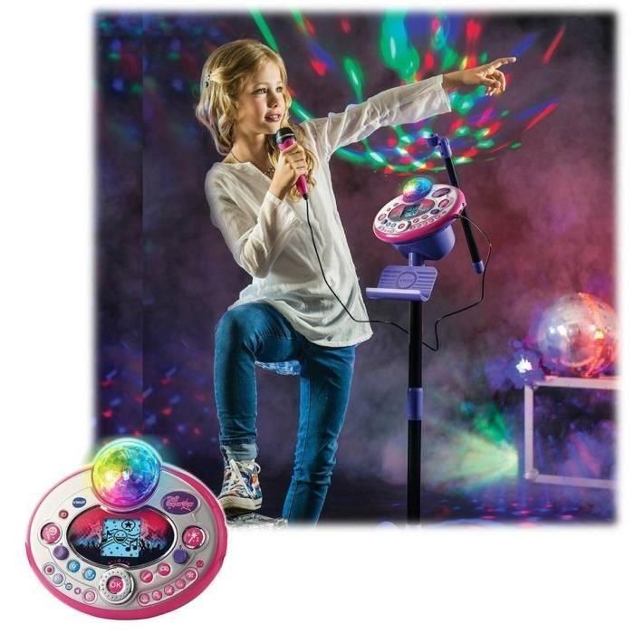 VTech Kidi Superstar Lightshow Rose - Micrófono de Karaoke con Bola de Discoteca y Efectos de Luz para Niñas 6+ Años 1 VTech Kidi Superstar Lightshow Rose - Micrófono de Karaoke con Bola de Discoteca y Efectos de Luz para Niñas 6+ Años 1
