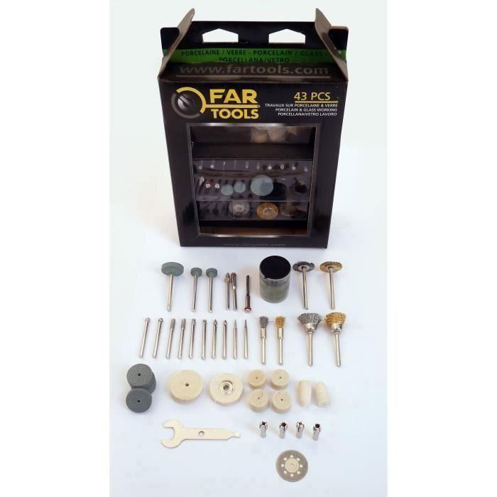 FARTOOLS Set 43 accesorios para mini molinillo para vidrio y porcelana 1 FARTOOLS Set 43 accesorios para mini molinillo para vidrio y porcelana 1