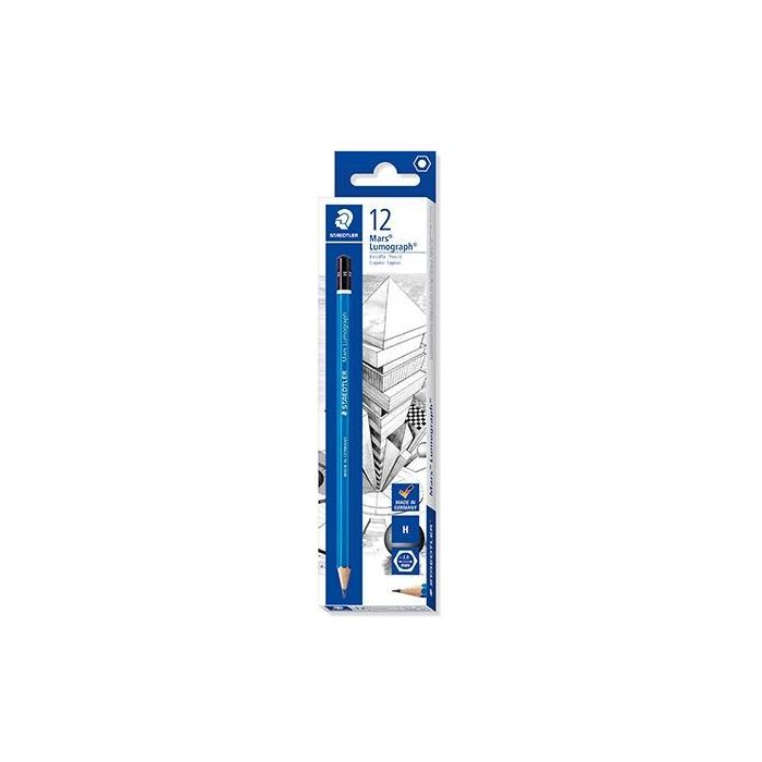 Staedtler Lápiz De Grafito Lumograph 100-H Caja 12 Ud Staedtler Lápiz De Grafito Lumograph 100-H Caja 12 Ud