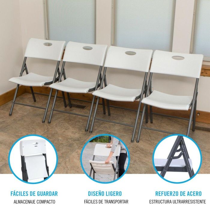 Silla Plegable Lifetime 4 Unidades 50 x 82,5 x 58 cm 4 Silla Plegable Lifetime 4 Unidades 50 x 82,5 x 58 cm 4