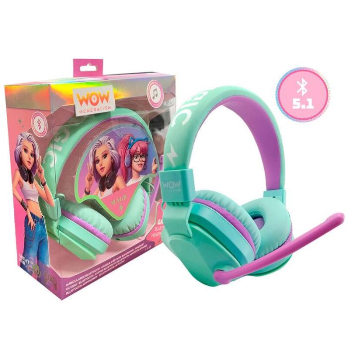 WOW GENERATION Auriculares Inalambricos Bluetooth para Niña con Microfono Incorporado Efecto WOW 2