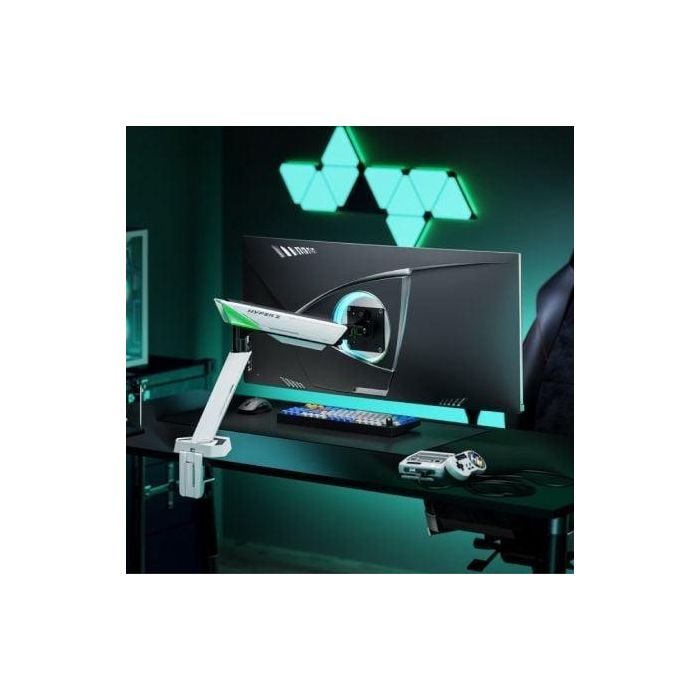AISENS - SOPORTE DE MESA GAMING CONTRAPESO GIRATORIO E INCLINABLE PARA MONITOR/TV 16KG (3 PIVOTES, 1 BRAZO) DE 17-49, NEGRO-BLANCO 3 AISENS - SOPORTE DE MESA GAMING CONTRAPESO GIRATORIO E INCLINABLE PARA MONITOR/TV 16KG (3 PIVOTES, 1 BRAZO) DE 17-49, NEGRO-BLANCO 3