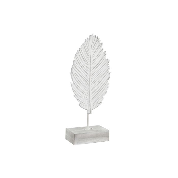 Decoracion Tropical DKD Home Decor Blanco 8 x 37 x 14 cm