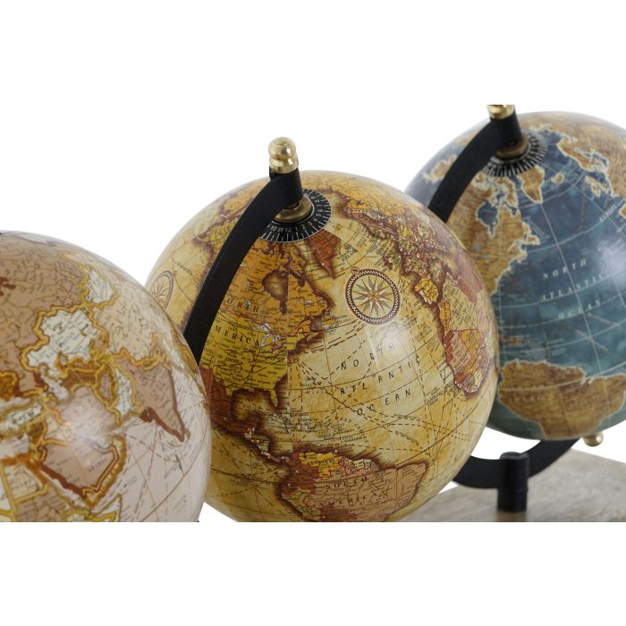 Globo Terraqueo Vintage DKD Home Decor Multicolor 12 x 19 x 50 cm (2 Unidades) 1