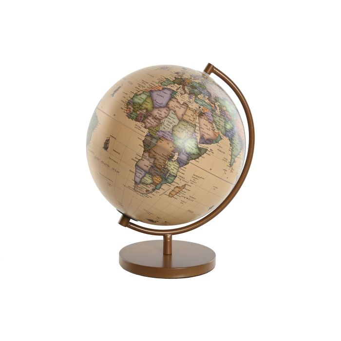 Globo Terraqueo Urban DKD Home Decor Marron Multicolor 25 x 34 x 26 cm (4 Unidades) 2