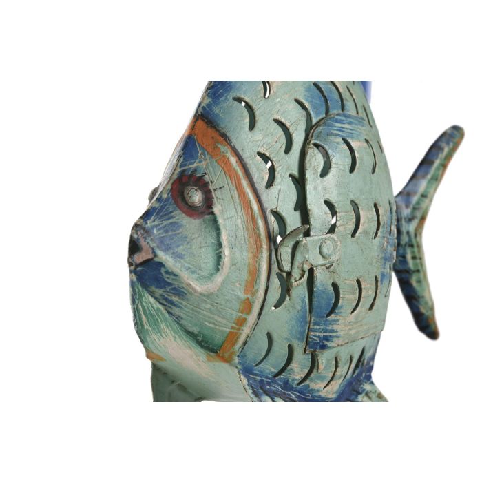 Figura Decorativa Home ESPRIT Pez Mediterráneo 30 x 7 x 22 cm 1