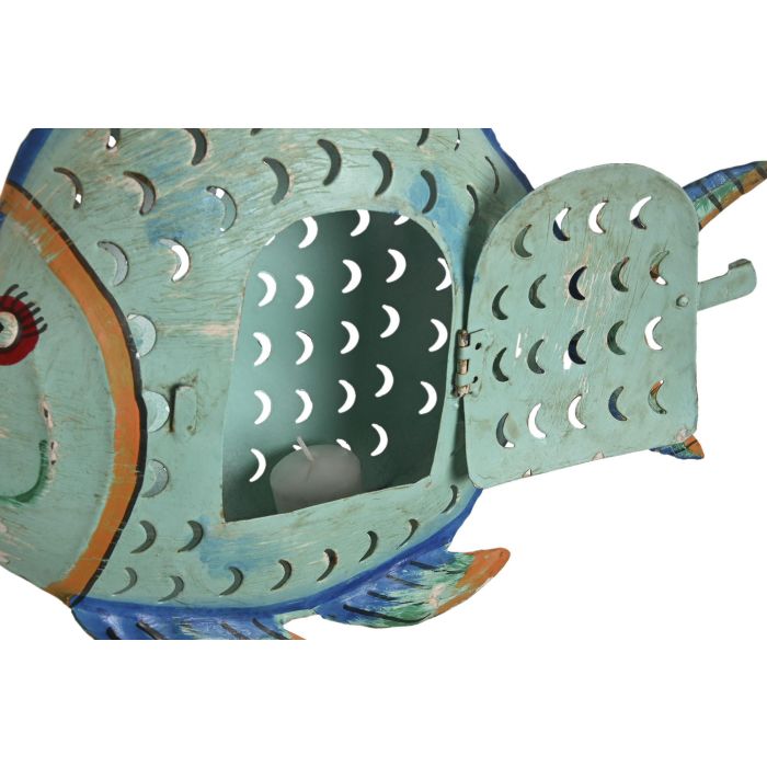 Figura Decorativa Home ESPRIT Pez Mediterráneo 40 x 9 x 30 cm 2