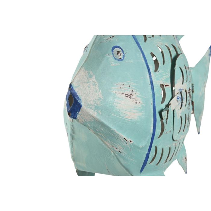 Figura Decorativa Home ESPRIT Pez Mediterráneo 50 x 11 x 34 cm 1