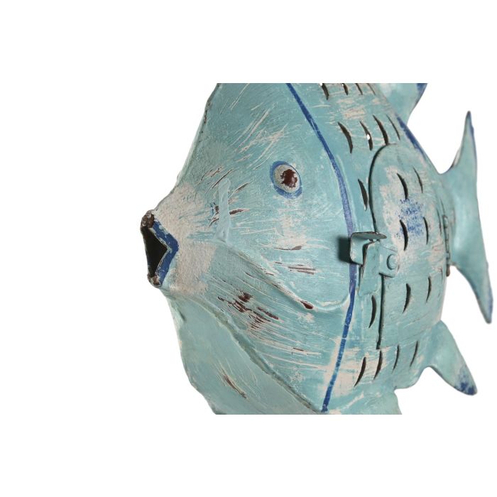 Figura Decorativa Home ESPRIT Pez Mediterráneo 32 x 9 x 22 cm 1