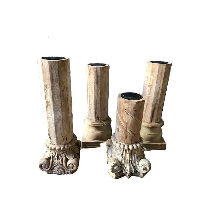 Columna Item Home DKD Home Decor Marron 30 x 75 x 30 cm