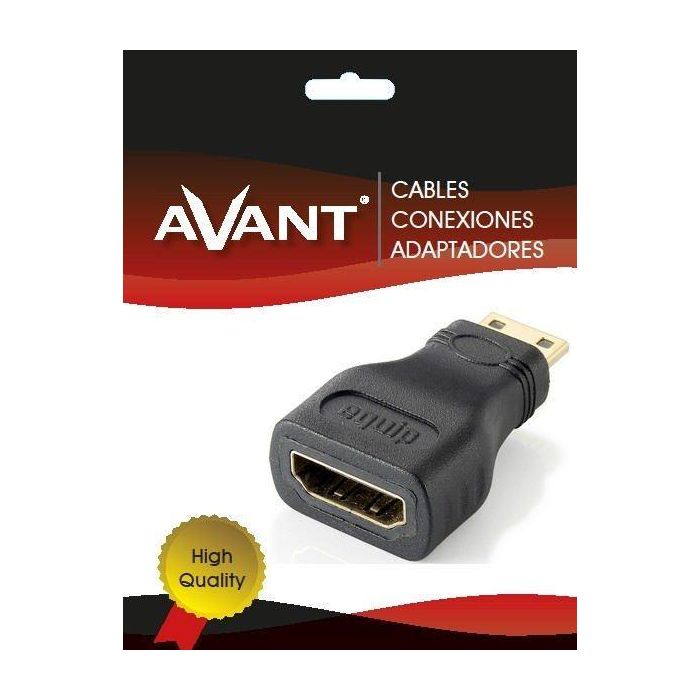 AVANT CONNECT Adaptador Mini HDMI Macho/Hembra, Adaptador Mini HDMI a HDMI Estándar - Referencia: 10PZS