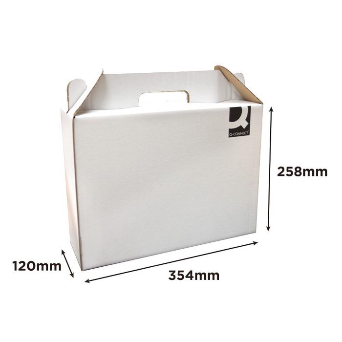 Caja Maletin Con Asa Q-Connect Carton Para Envio Y Transporte 355x120x258 mm 10 unidades 1