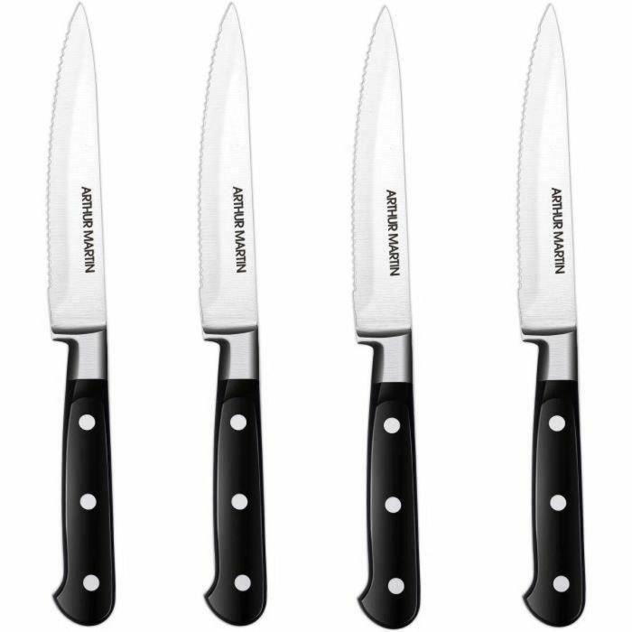 Arthur Martin AMC1650 - Juego de 4 Cuchillos para Carne - Set de Mesa - Color Negro Arthur Martin AMC1650 - Juego de 4 Cuchillos para Carne - Set de Mesa - Color Negro
