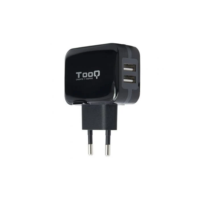 Tooq TQWC-1S02 Cargador de Pared 2 USB 17W Negro