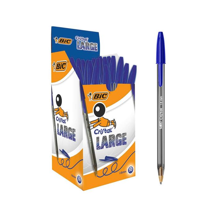 Bic Bolígrafo Cristal Large Azul Caja 50 Ud 2