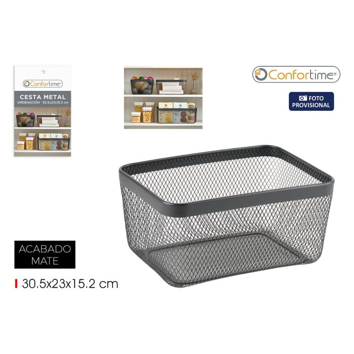 Cesta de Metal para Organización 30.5 x 23 x 15.2 cm - Inde (8 Unidades) Cesta de Metal para Organización 30.5 x 23 x 15.2 cm - Inde (8 Unidades)