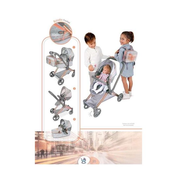 Coche de muñeca 3x1 plegable cityx para muñecas de hasta 50 cm 38x65x73 cm 14 Coche de muñeca 3x1 plegable cityx para muñecas de hasta 50 cm 38x65x73 cm 14
