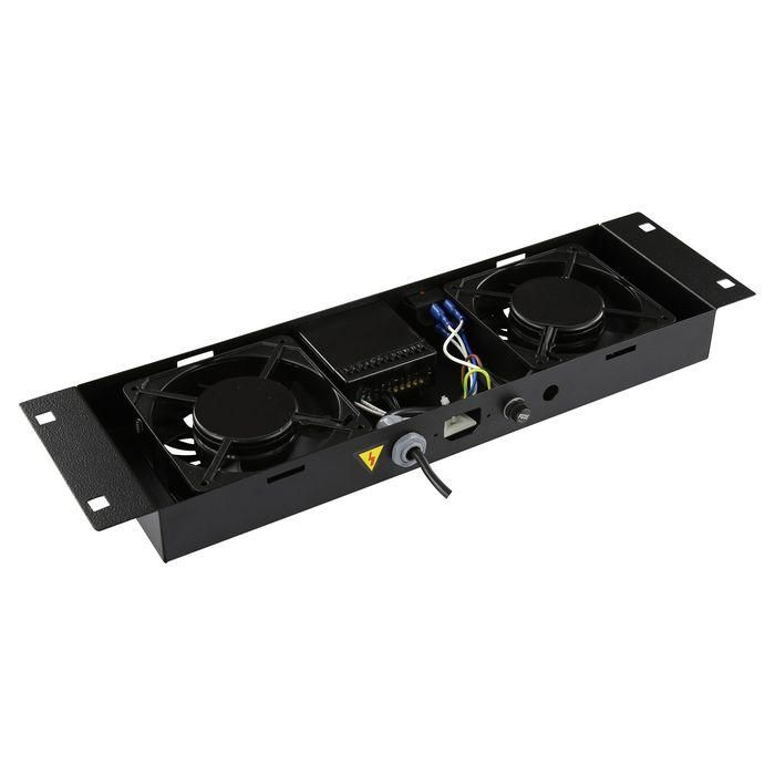 Lanview Logon RAF205BL Módulo de Ventilador con 2 Ventiladores y Termostato Digital Negro 1 Lanview Logon RAF205BL Módulo de Ventilador con 2 Ventiladores y Termostato Digital Negro 1