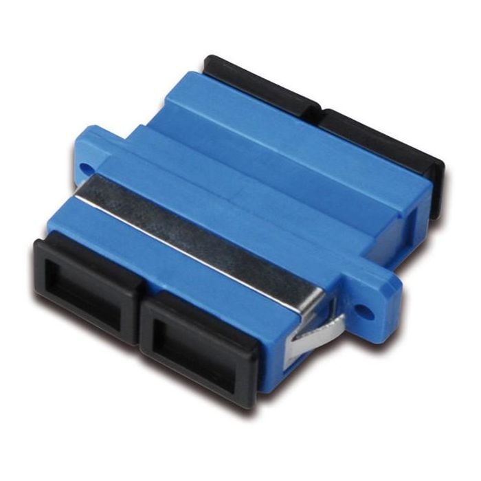 Digitus Acoplador LWL SC/SC Dúplex Monomodo de Fibra Óptica, Conectores de Cerámica de Zirconio, Negro/Azul, 20 Piezas