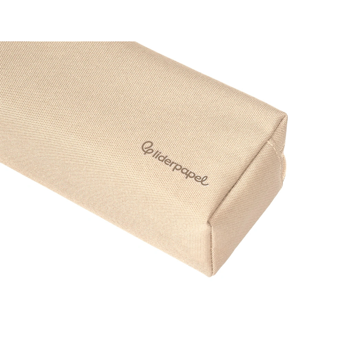 Liderpapel Estuche Portatodo Classic Rectangular con Asa 2 Cremalleras 210x80mm Crema 5