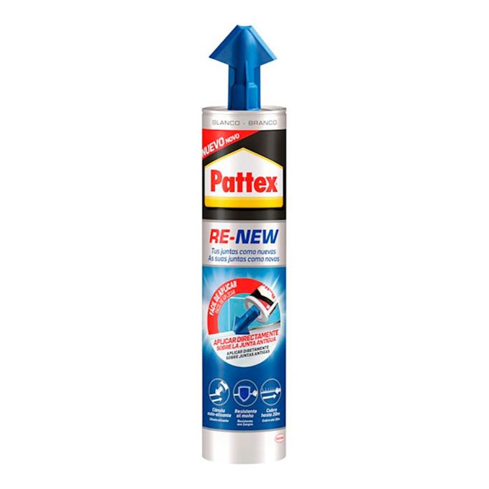 Pattex Re-new Silicona Sanitaria 280 ml - Base Agua, Resistente al Moho, Blanco Mate 0 Pattex Re-new Silicona Sanitaria 280 ml - Base Agua, Resistente al Moho, Blanco Mate 0
