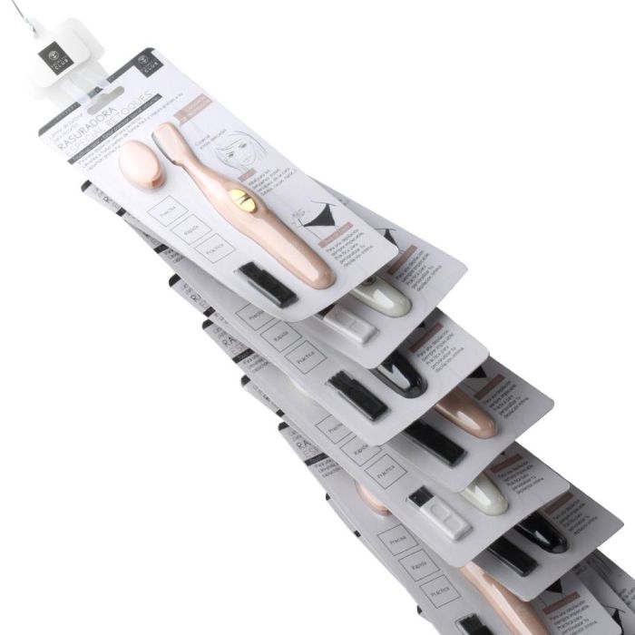 Cosmetic Club Rasuradora Precisión Tira Expositora 12 Unidades Colores Surtidos Blanco Negro Lila 3