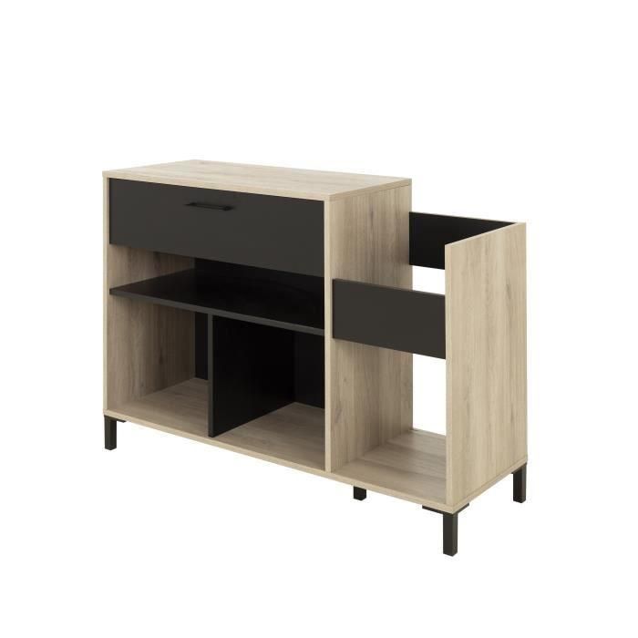 VINILO VINTAGE Muebles de platino - Estilo urbano - Decoración de roble - L 115 x P 40 x A 81 cm 1 VINILO VINTAGE Muebles de platino - Estilo urbano - Decoración de roble - L 115 x P 40 x A 81 cm 1
