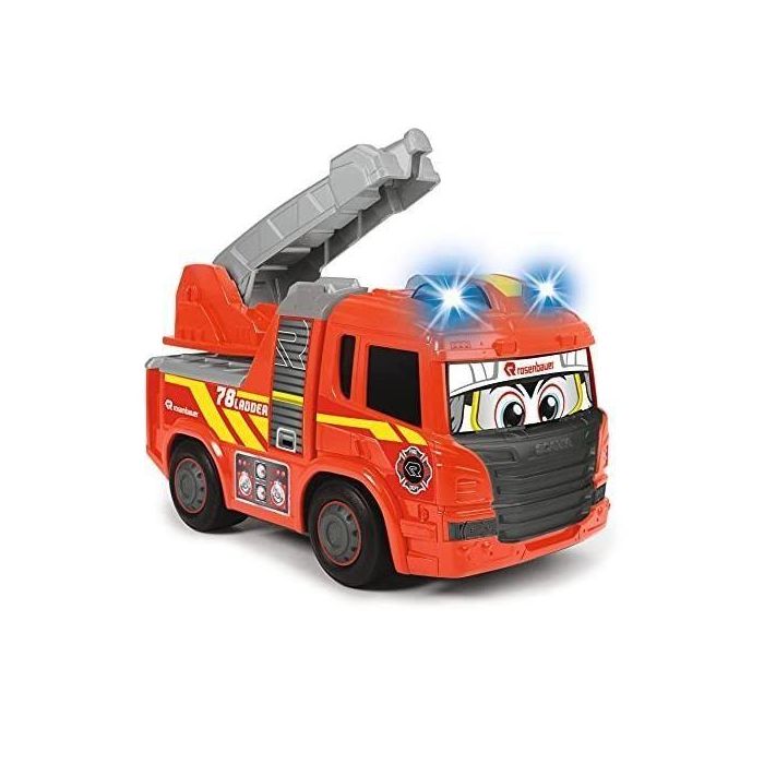 Dickie Toys Camión de Bomberos - Ferdy Fire - 25 cm - Efectos de luz y sonido - A partir de 2 años