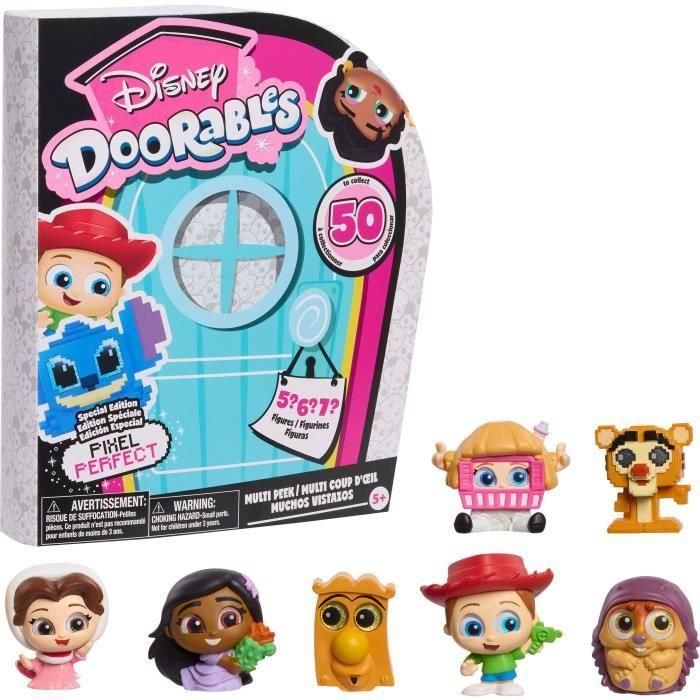 Figuras coleccionables - DISNEY Doorables - Multi Peek PIXEL PERFECT - 5 a 7 figuras, 4 cm, 50 para coleccionar, 8 pixeladas