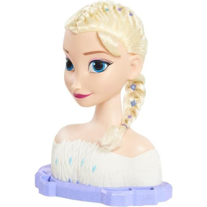 Cabezal de peinado - SNOW QUEEN - Elsa Deluxe Styling Head - Extensiones, accesorios para el cabello y revelador de color, a partir de 3 años 1