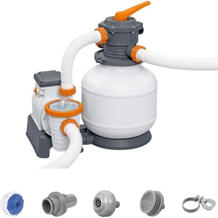 Bestway Filtro de Arena con Prefiltro 7,57 m³/h y Dispensador ChemConnect para Piscinas de 1.100-54.500 L - Blanco 5 Bestway Filtro de Arena con Prefiltro 7,57 m³/h y Dispensador ChemConnect para Piscinas de 1.100-54.500 L - Blanco 5