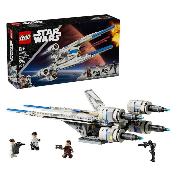 Lego Star Wars 75399 Caza Estelar Ala-U de la Alianza Rebelde Andor Set de Construcción para Niños de 8 Años en Adelante