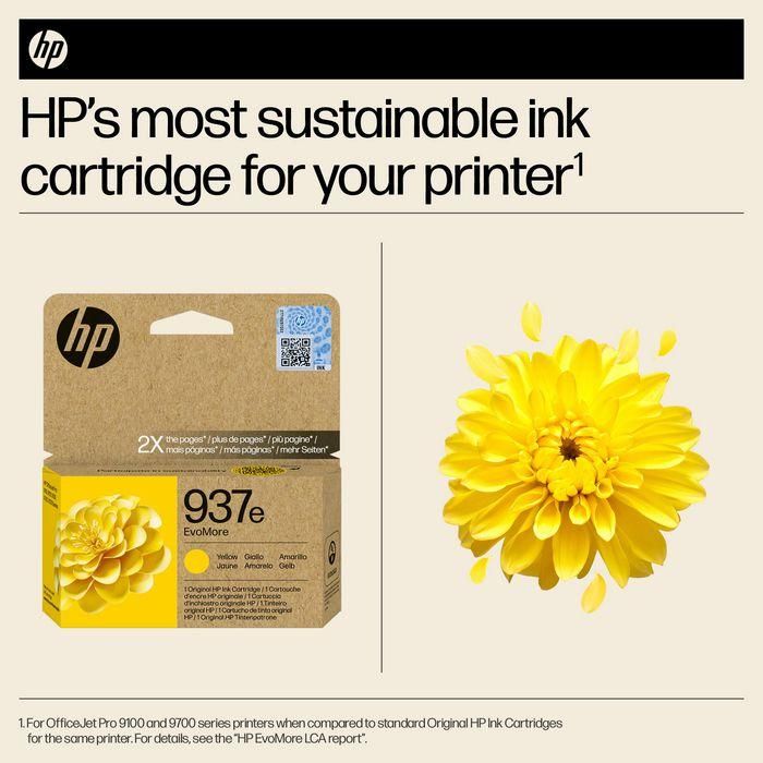 HP 937e EvoMore Yellow Original Ink Cartridge 12 HP 937e EvoMore Yellow Original Ink Cartridge 12