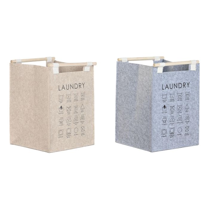 Cesta Ropa Basicos DKD Home Decor Beige Gris 37 x 52 x 37 cm (4 Unidades) 0 Cesta Ropa Basicos DKD Home Decor Beige Gris 37 x 52 x 37 cm (4 Unidades) 0
