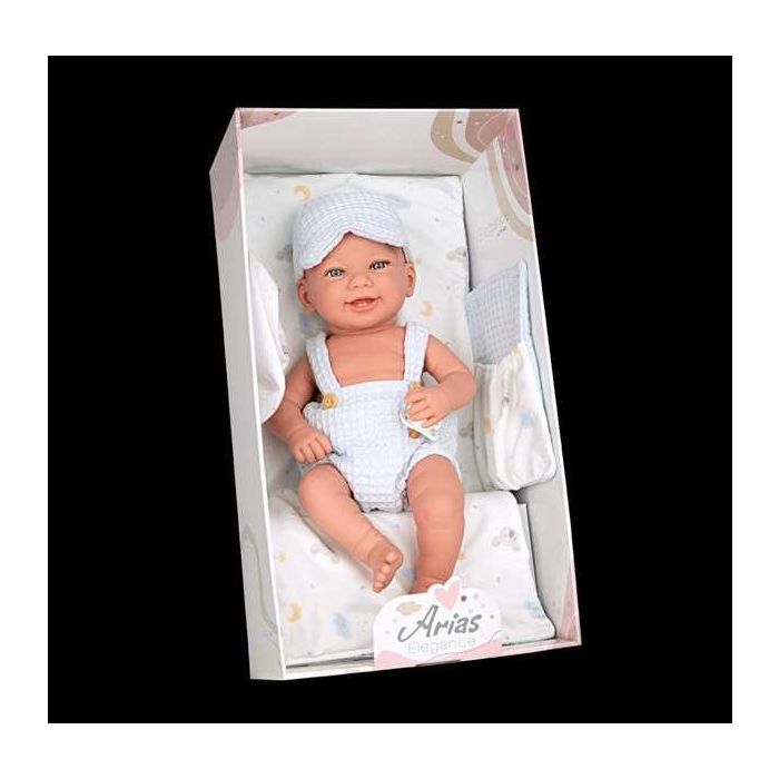 Muñeca elegance 42 cm zoe azul c/cambiador y babero (cuerpo vinyl, sexo niño) 5