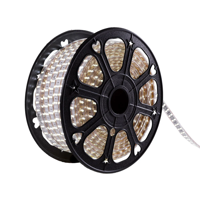 Tira LED 120 LEDs/M 500W 4200K SMD5050 220VAC IP65 x50M 40.000H HO-220-120-50M-W