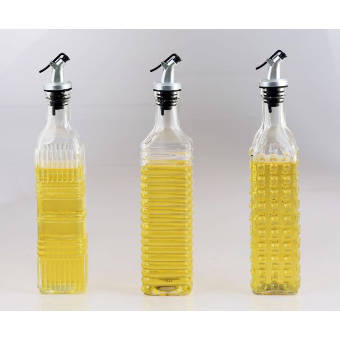 Inde Aceitera de Vidrio 500 ml con Tapón, 6x6x30 cm 7