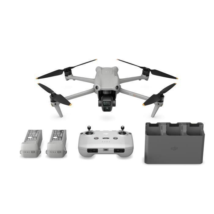 Drone plegable DJI Air 3 Fly More Combo RC-N2 con cámara dual de 48MP y 4K HDR - Gris